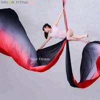 

2019 Newest Hand Dyed Gradient Colors Silky Nylon Low Stretch Aerial Yoga Hammock Fabric For Anti Gravity Yoga Swing