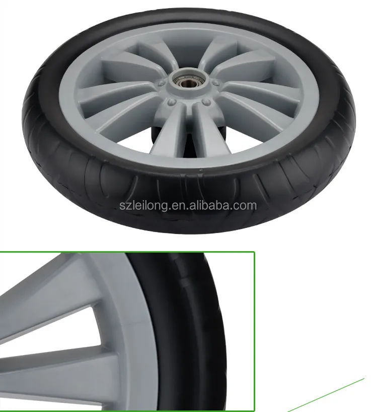 plastic stroller wheels vs rubber