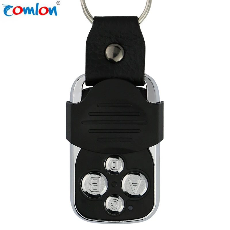 

Latest garage remote control key 433 MHz mini copy code 4 button gate opener remote controller garage rolling code, Black+silver