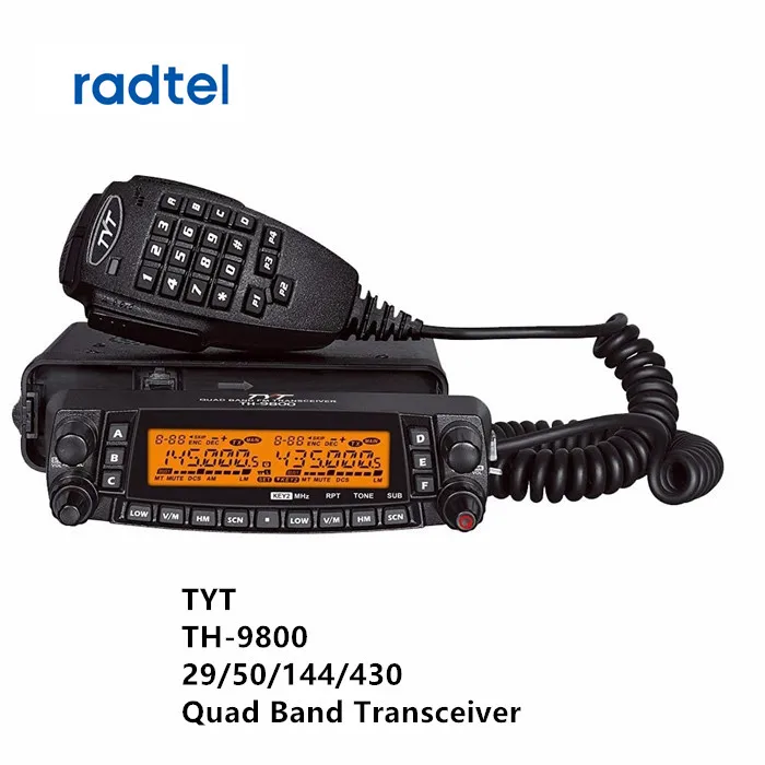 

Newest 1806A TYT TH-9800 Ham Quad Band UHF VHF Mobile radio Transceiver, Black