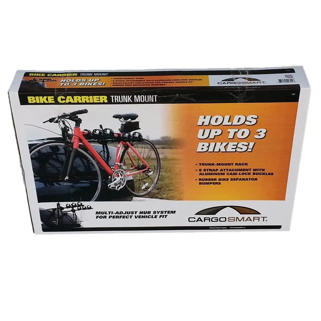 Stoneman Sports VR-648 Sparehand Trunk Mounted 3-Bike Car Rack for All Frame Types Grey Finish