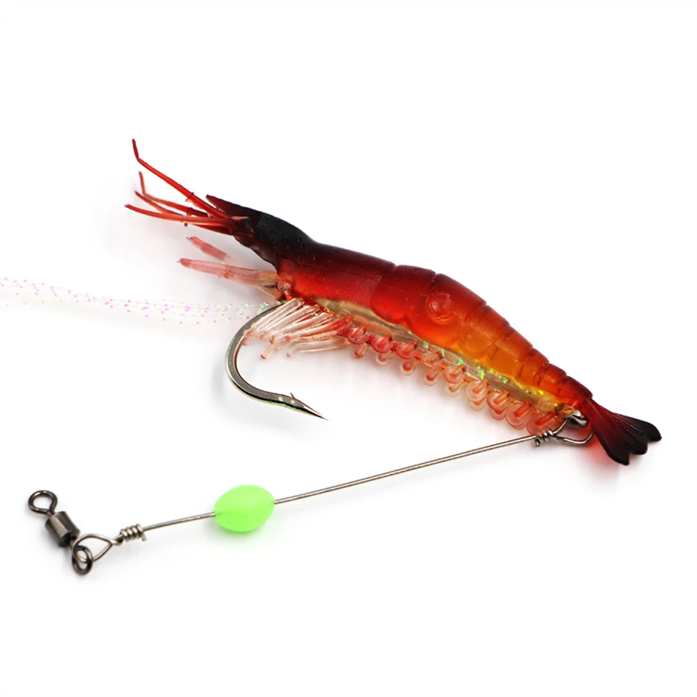 

5.7g 6 Colors Glow Shrimp Fishing Baits Shrimp Baits, White, green, red, luminious etc.