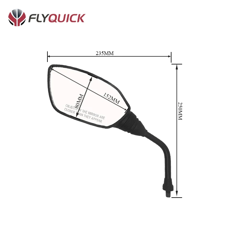 Wholesale Clear Glass Convex Mirror Pp Motorcycle Rearview Mirror For