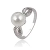 Free Shipping 13761 Xuping diamond engagement pearl finger ring, pearl ring mountings o ring beach jewelry Souvenirs