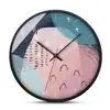 12 Inches Slient Wall Clocks Stylish Elegant Modern Non-Ticking Metal Round Wall Clock Simple Creative Wall Clock for Home