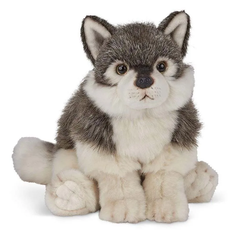 life size wolf plush