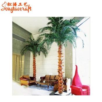 Indoor Artificial Fake Plastic Inflatable Palm Tree Washingtonia