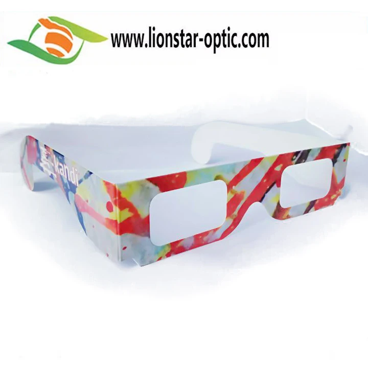 Brand printing Paper frame 3D Diffraction Glasses Love Heart Firework Glasses wholesale