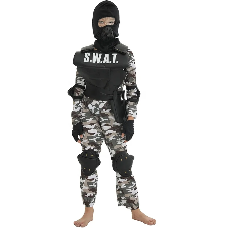 

Hot Selling children cosplay costume Child SWAT army cosplay for carnival party Halloween costumes for kids, As picture