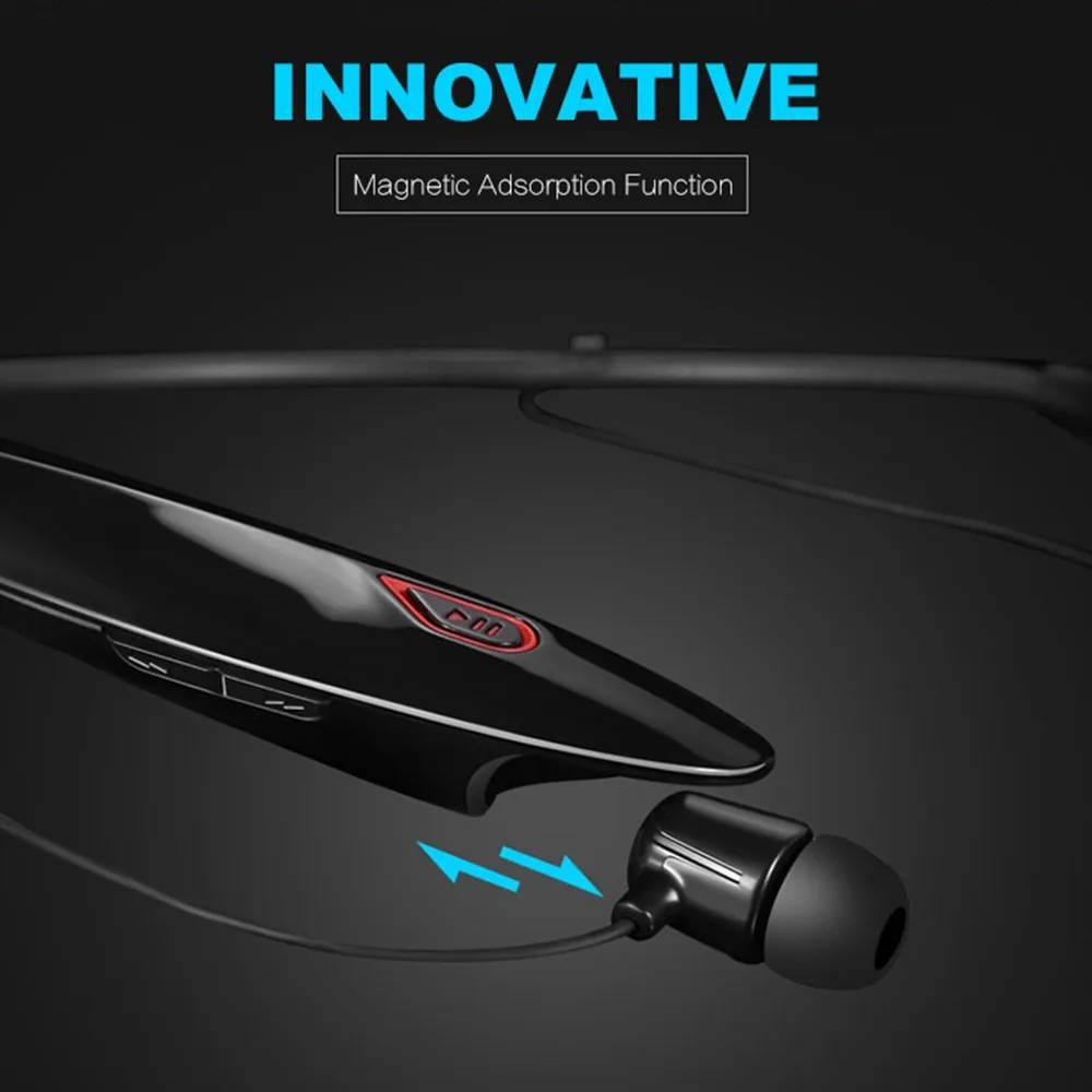 High-end smart chip lightweight magnetic adsorption smart one to two portable blue tooth neckband wireless earphone - ANKUX.COM