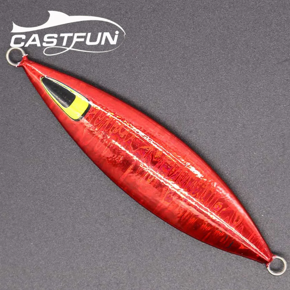 

CASTFUN 60g 2.1oz Slow Jig For Saltwater Metal Jig Fishing lure Tuna Lures, Glod;red;pink;blue;silver color