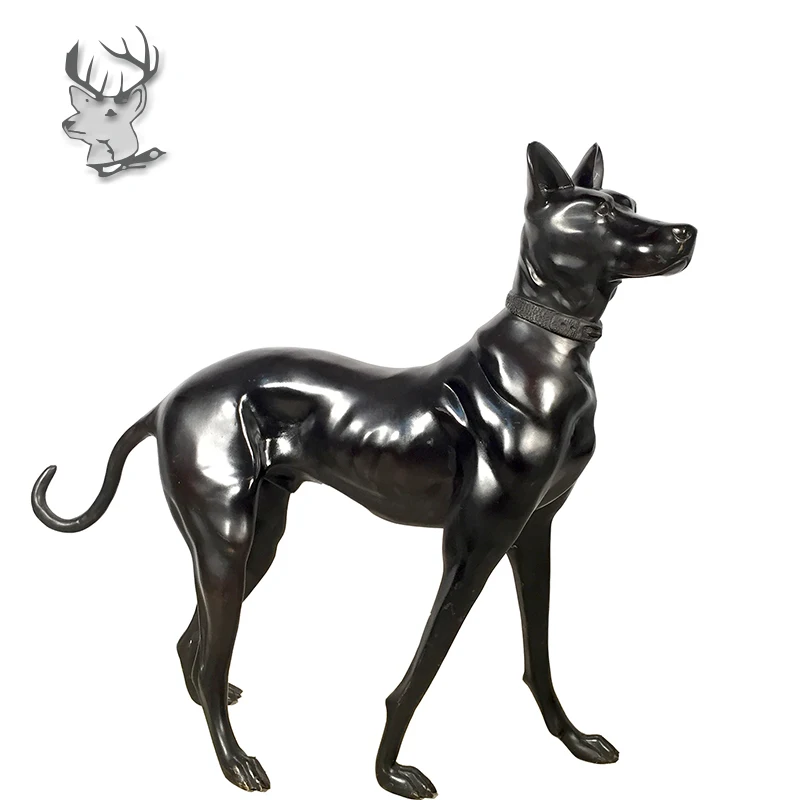 doberman garden statue