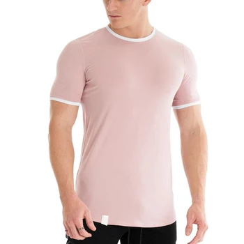 camiseta rosa hombre