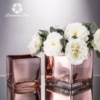 

different types mercury mirror home goods decorative wedding centerpeces rose gold square glass vase