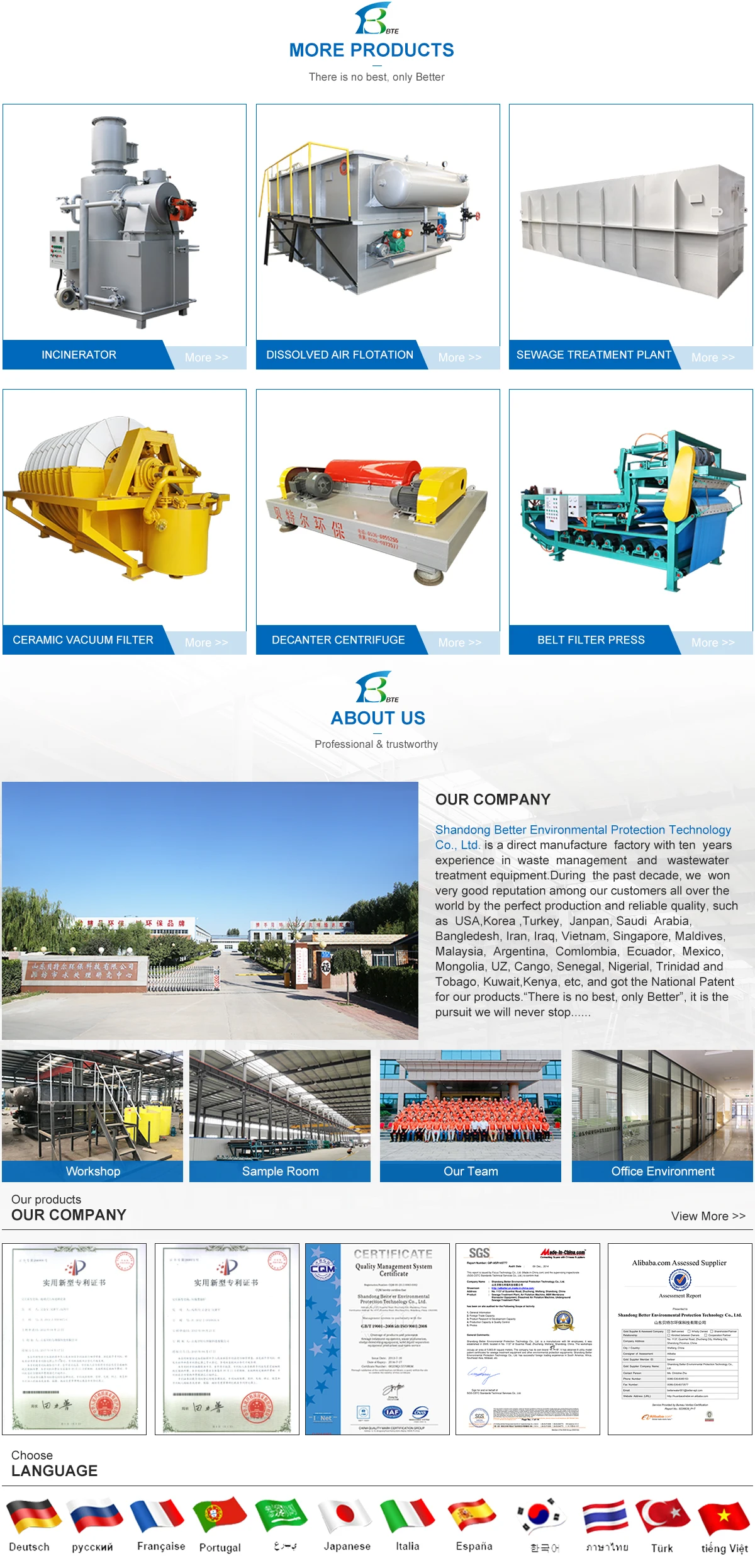 Shandong Better Environmental Protection Technology Co., Ltd. - Sewage ...