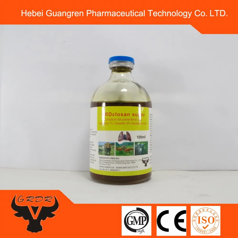 Dog Wormer Closantel 10+ivermectin 1 Injection For Veterinary Use