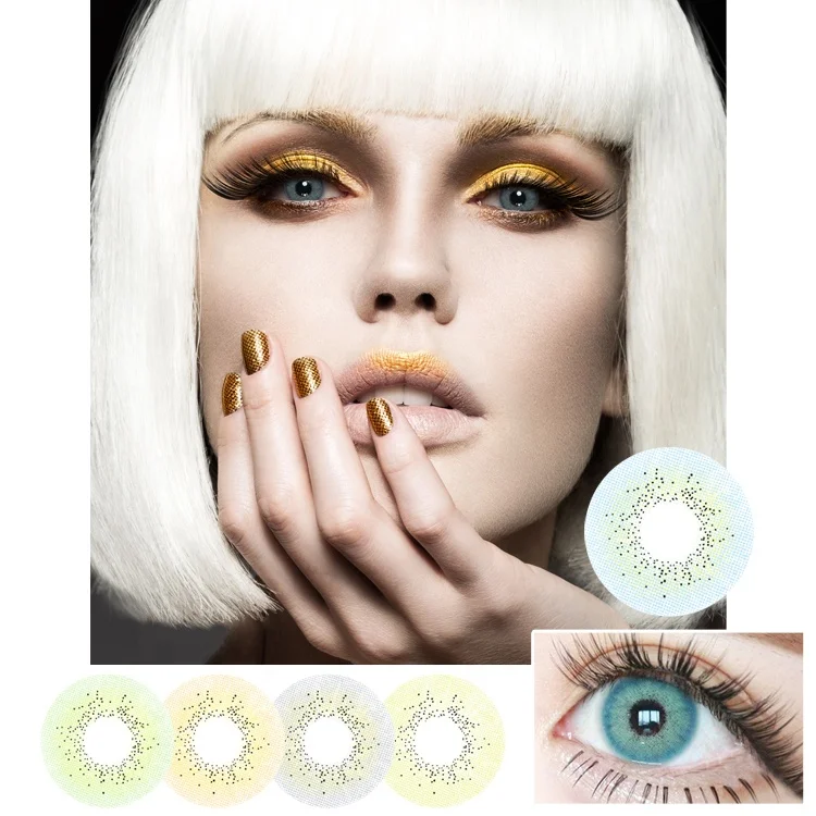 

Classical Natural Ocean Color Hollywood Contact Lens Factory, 3-tone