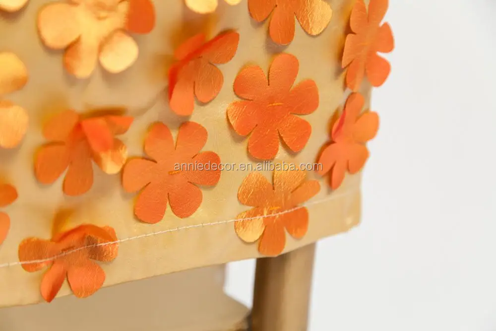 Hot sale elegant petal taffeta wedding chair sash