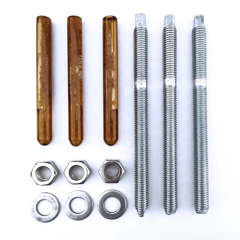 
Carbon Steel Galvanized Zinc Plated Chemical Anchor Bolt Stud Bolt Through Bolt M10-M24 