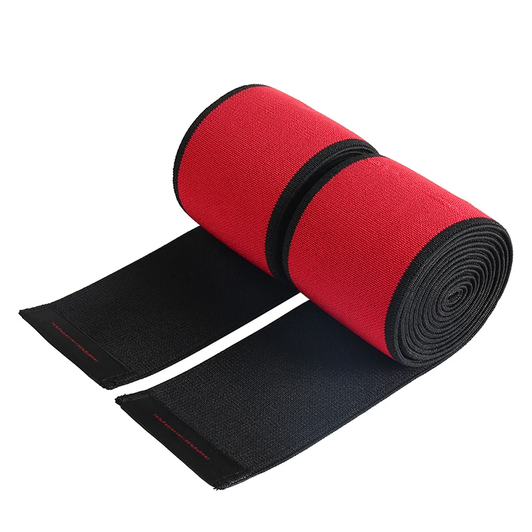 

2021 INNSTAR Great Feedback Weight Lifting Knee Wraps Adult Knee Pad Knee and Elbow Pads, Black and red