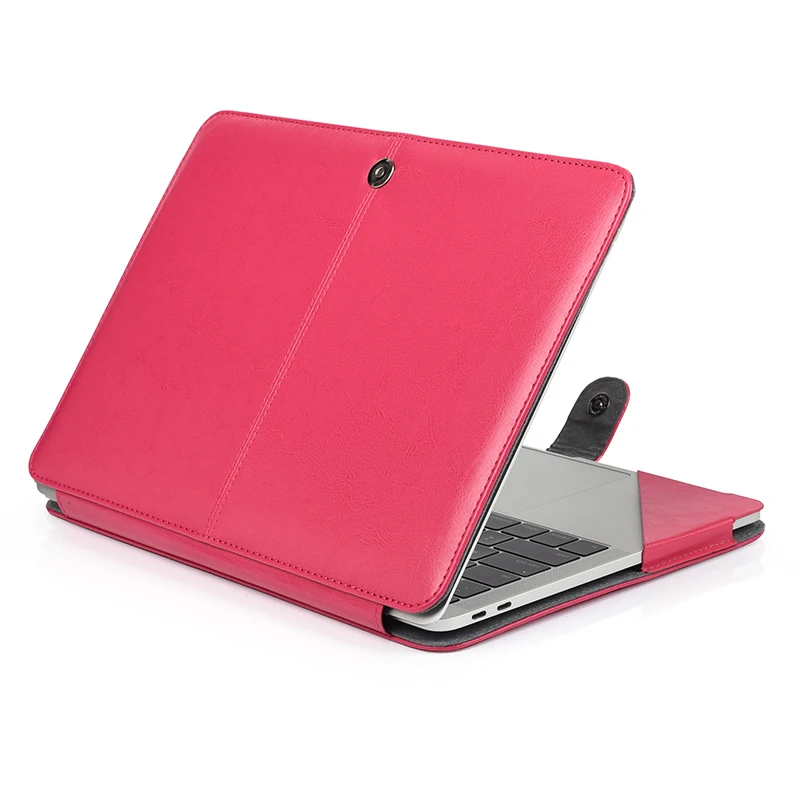 For Macbook Pro 13 15 Flip Case Laptop Pu Leather Cover With