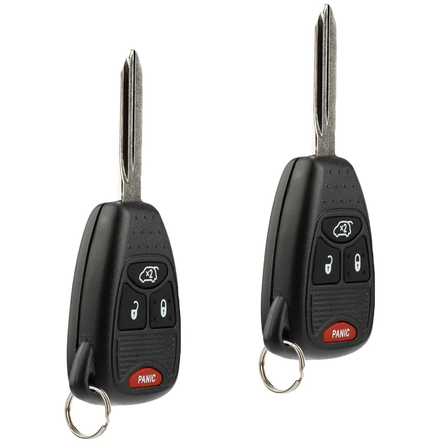 Coolbestda 4buttons Key Fob Remote Skin Cover Keyless Entry Case Accessories for Chrysler 200 300 PT Cruiser Dodge Charger Magnum Durango Jeep Grand Cherokee Commander Liberty OHT692427AA