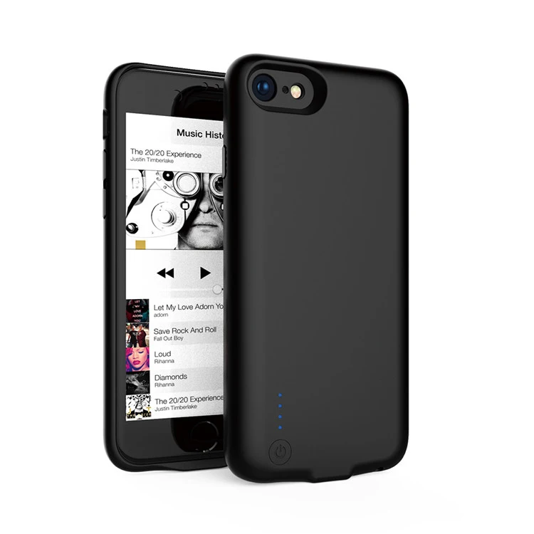 

IP7 Charging Case 2800mAh Slim Rechargeable Battery Case for iPhone 8 Power Back Case for iPhone 7, Black, blue, rose-gold