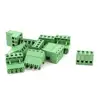 uxcell AC 300V 10A 4 Pins PCB Screw Terminal Block 5.08mm Pitch 10 Pcs Green