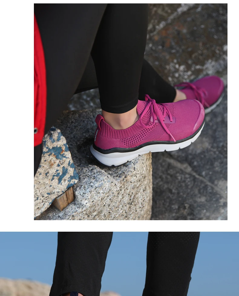 Slip On Walking Shoes Sock Knitted Upper Sneakers Casual Running Tennis