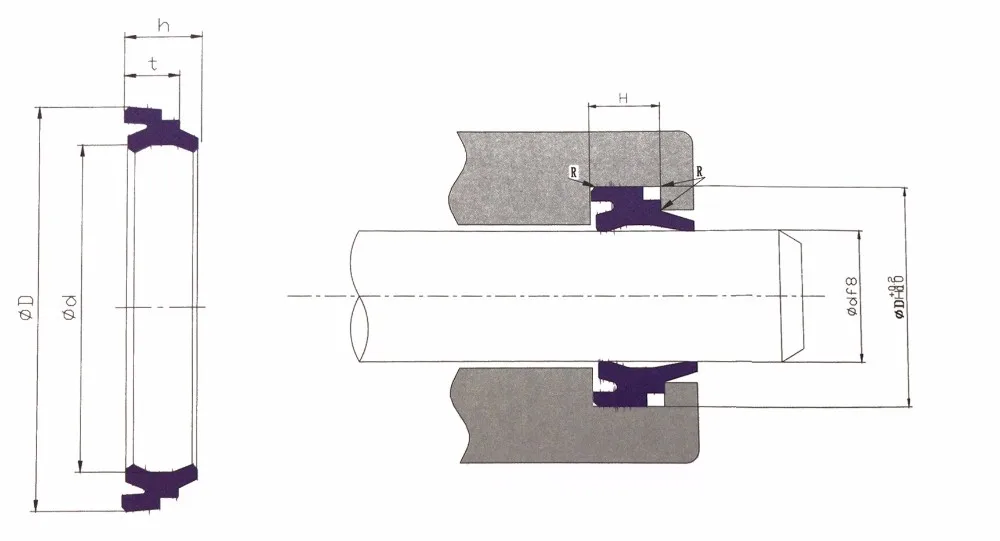 Various Specifications Hydraulic Rubber Wiper Seal Dust Seal Dh07 Buy