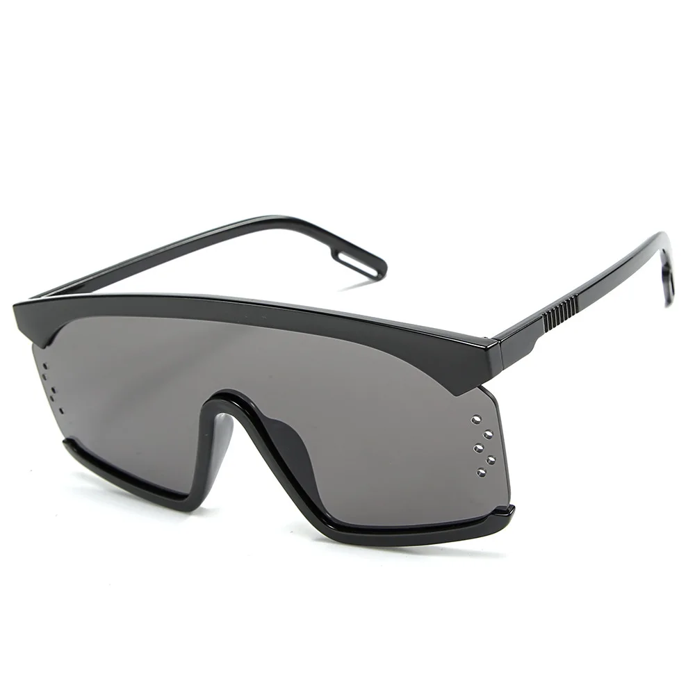 

2019 retro oversized eyewear one piece of lens sunglasses for couple, As you see