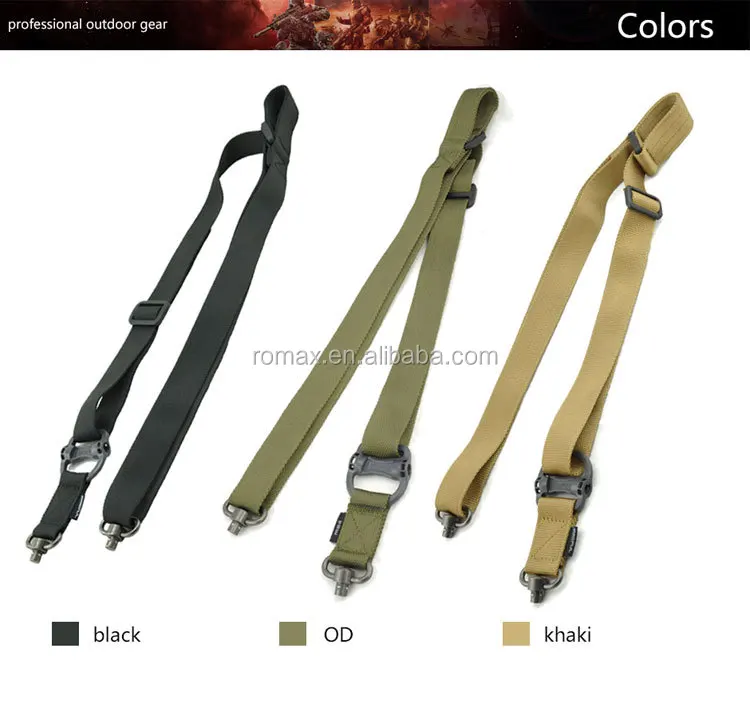 1.25" Tactical Replacement Shoulder Strap With Qd Metal Buckles Sling Adjustable Heavy Duty