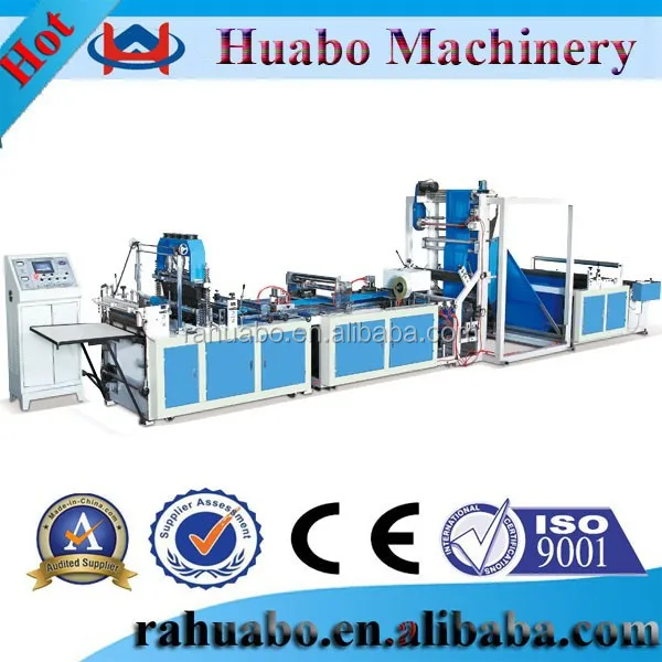 High output Huabo 2012 bag making machinery,3 side gusset nonwoven bag making machine,3 side seal bag machine