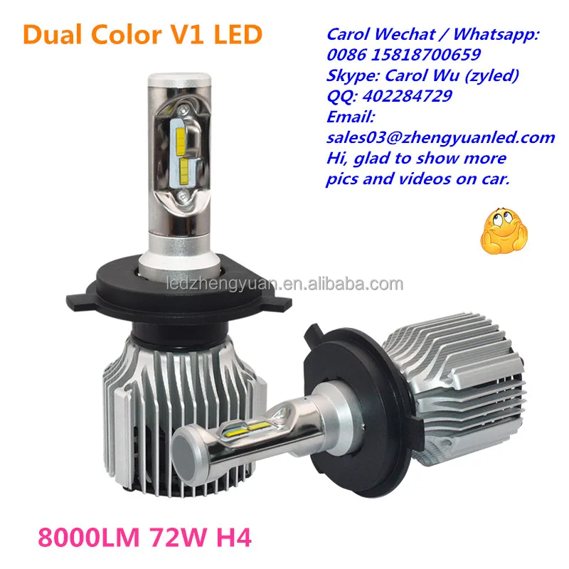 Now or Never 8000lm 72W Dual Color d3s led cars use 9005 bulb car use h11 bulbs pk auxbeam h4 fog light xhp50 adjustable lumiled