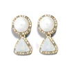 2019 New Design Gift Crystal Rhinestone Pearl Statement Drop Earrings For Lady