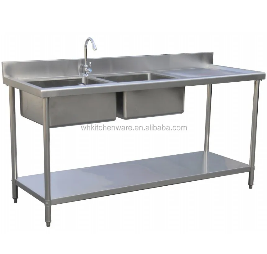 Various Design Pressing Drainboard Kitchen Table Sink Stainless