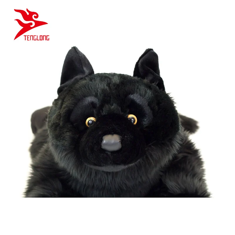 black wolf plush toy