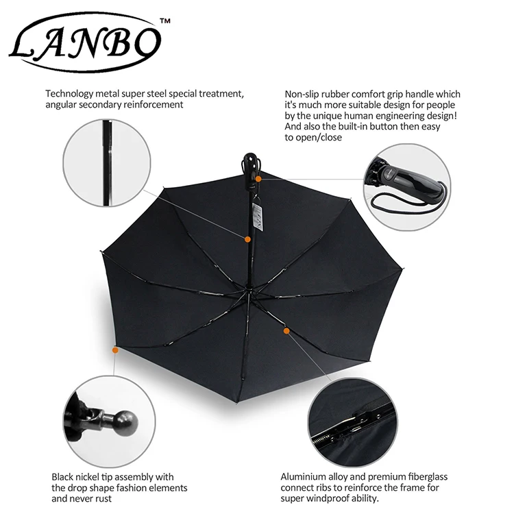 Full Body Telescopic Amazon Windproof Folding Umbrella With Pocket Size