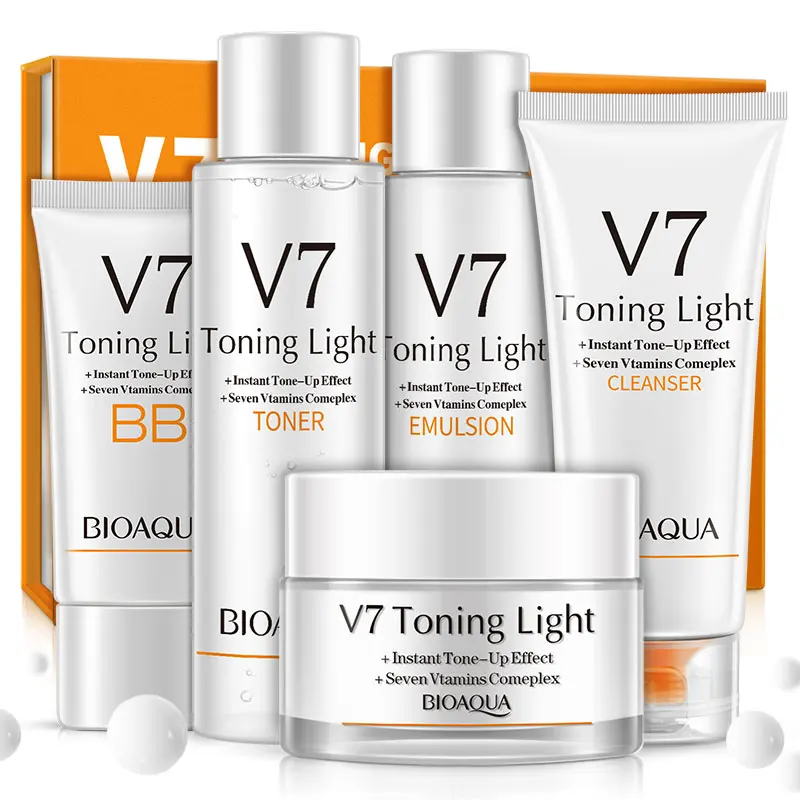 

OEM bioaqua whitening concealer moisturizing v7 skin care set
