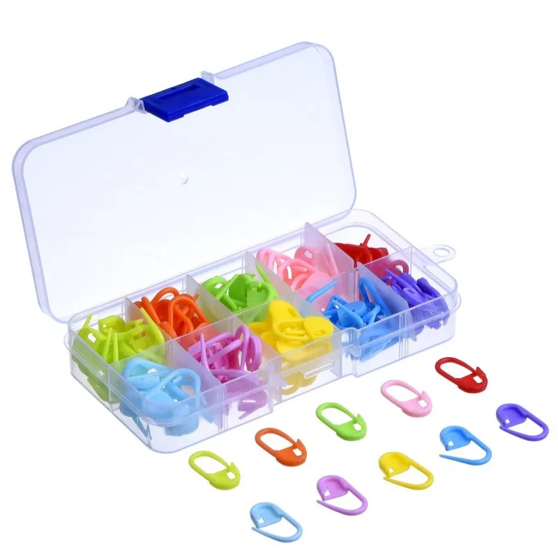 

Knitting Crochet Locking Stitch Markers Stitch Needle Clip, 120 pcs per box, Mixed