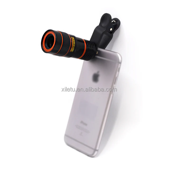 

XILETU XCL-2 Phone Accessories Universal 8x Universal Wide Angle Mobile Phone Camera Holder Lens, Black