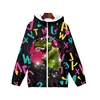 Woman Printing Logo Full Sublimation Zip Up Pull Over Windbreaker Jacket Woman