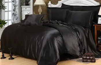 Luxury Black Color Bedding Sets Complete Bed Linen For Hotels Used