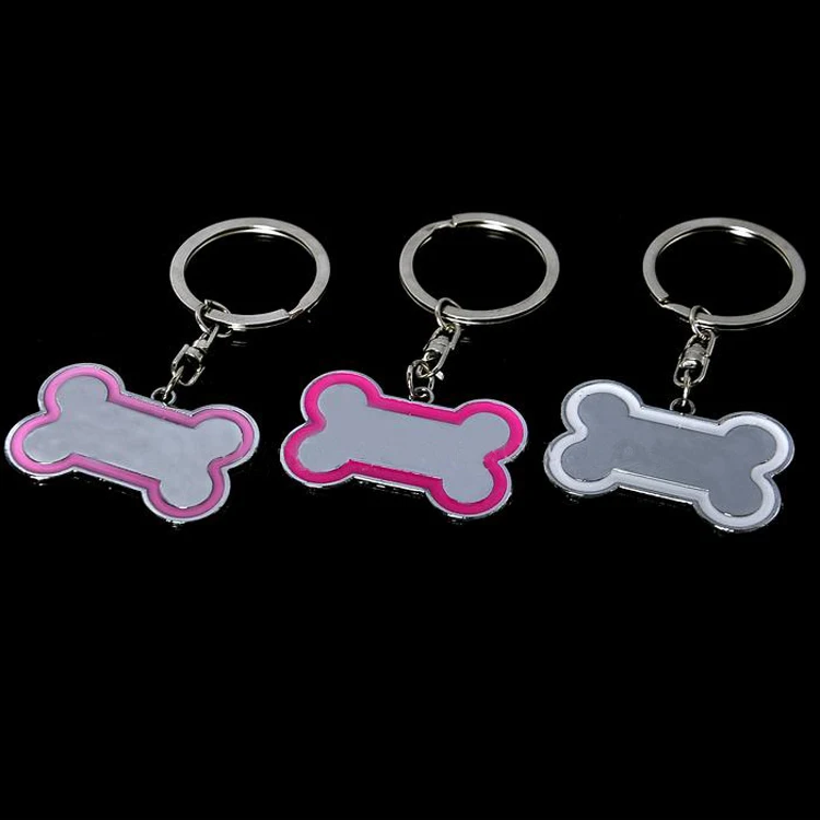 

Wholesale Customized Key Chains Dog Bone Pendant Key Chains Metal Cute Keychain, Nickel