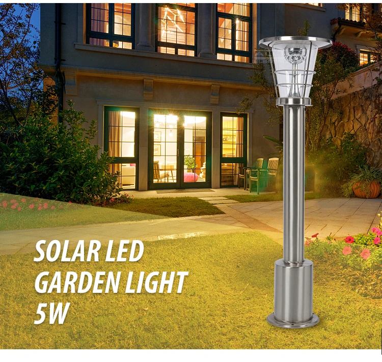 CE ROHS integrated outdoor waterproof ip65 5w led solar garden light