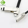 Wholesale 2 in 1 flat micro usb phone charging cable for Iphone and Android