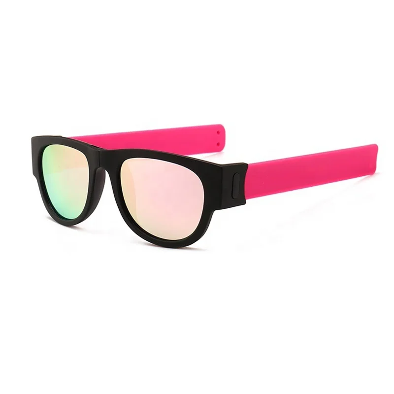 

Sinle slap bracelet sunglasses custom logo sun glasses polarized mirror lenses folding vogue sunglasses clip, Blue/black/red/pink/purple/leopard print/white/brown