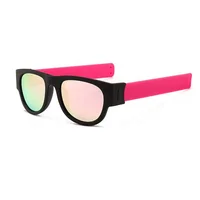 

Sinle slap bracelet sunglasses custom logo sun glasses polarized mirror lenses folding vogue sunglasses clip