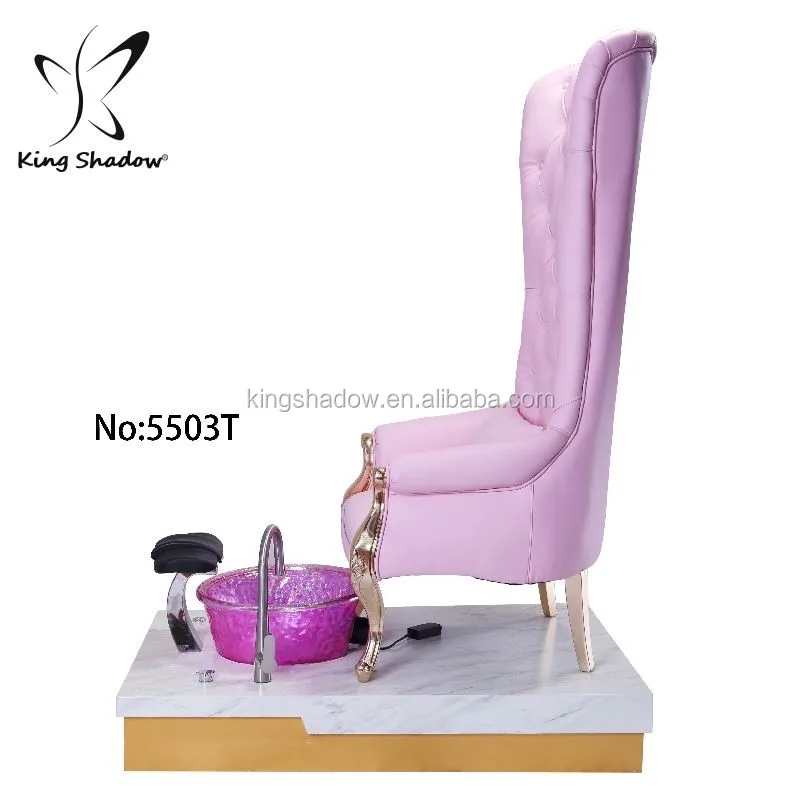 Best Selling Luxury Used Nail Salon Pink Throne Spa Pedicure Chair