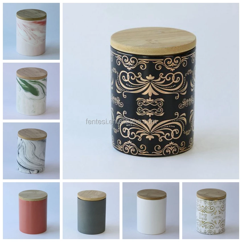 Food Use and Ceramic Material Wholesale Cheap Ceramic Storage Jar With Different Lids